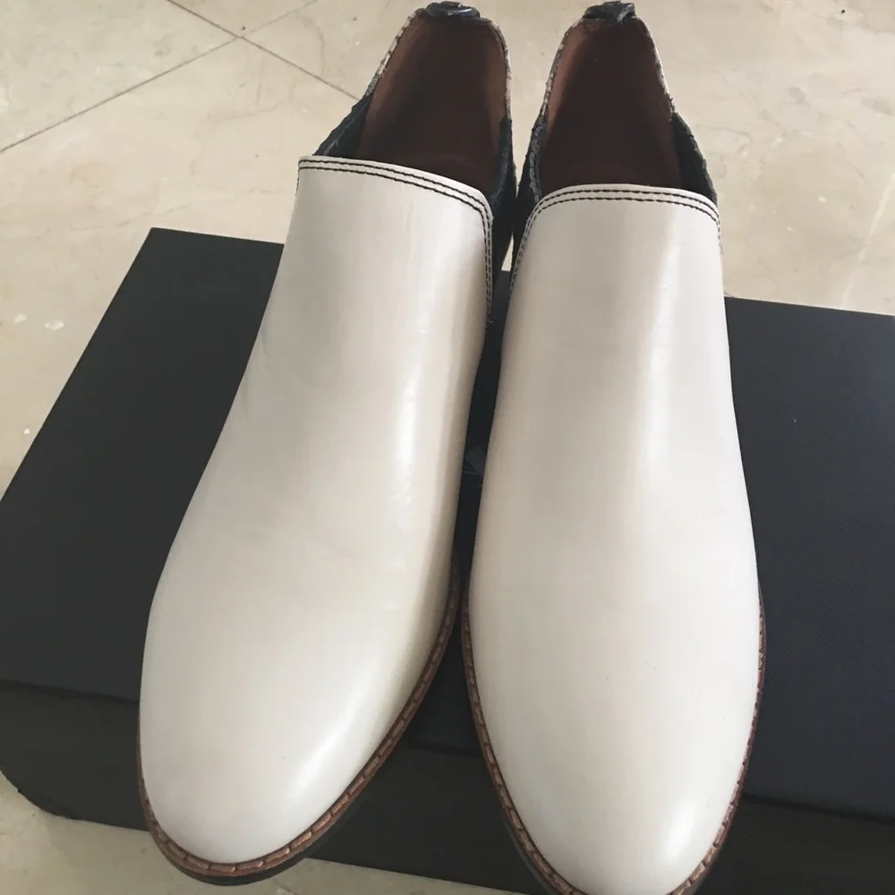 Coach White and Black Ankle Booties - Picture 2 of 5
